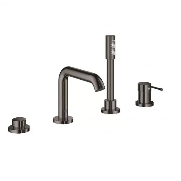 Baterie pe cada cu 4 orificii Grohe Essence antracit (hard graphite) 19578A01 Noutate
