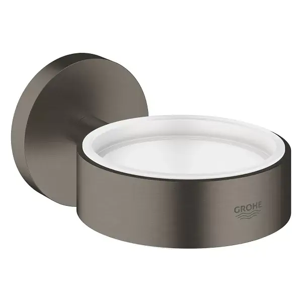 Vezi acum Suport pentru pahar sau savoniera Grohe Essentials antracit mat (brushed hard graphite) 40369AL1