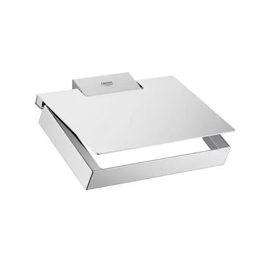 Suport hartie igienica cu aparatoare Grohe Selection Cube 40781000 Retur ușor