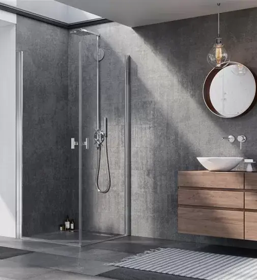 Comandă acum Cabina de dus rectangulara, cu usi batante, crom lucios, Radaway Nes 8 KDD I