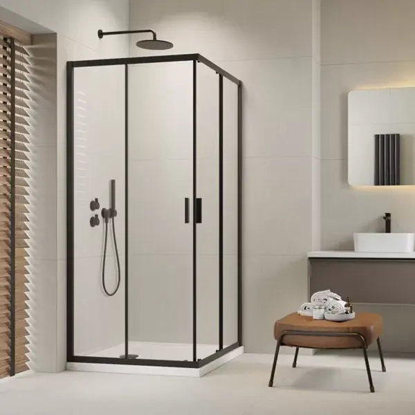 Bestseller Cabina de dus dreptunghiulara, cu usi culisante, negru mat, Radaway Alienta Black D