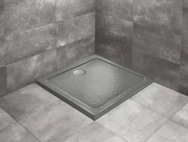 Chilipir Cadita de dus patrata, acrilica cu aspect de piatra, Radaway Doros C Stone Anthracite