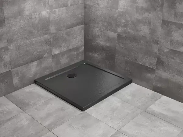 Cadita de dus patrata, acrilica cu aspect de piatra, Radaway Doros C Stone Black Plată sigură