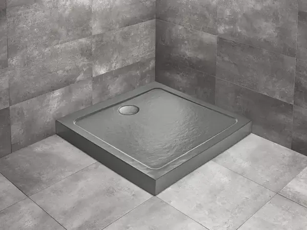 Cadita de dus patrata, acrilica cu aspect de piatra, Radaway Doros C Compact Stone Anthracite Retur gratuit
