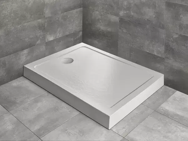 Cadita de dus dreptunghiulara, acrilica cu aspect de piatra, Radaway Doros F Compact Stone White Noutate