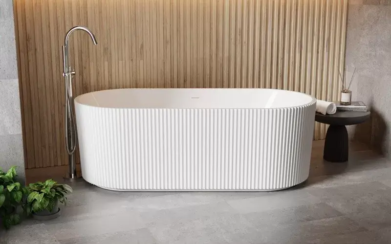 Ofertă Cada de baie freestanding, ovala alba (white), Besco Giuliana WAS-150-GL