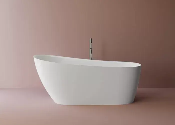 Cada de baie freestanding, marmura compozit, Cast Marble Santorini MRM630475171003 Disponibil imediat