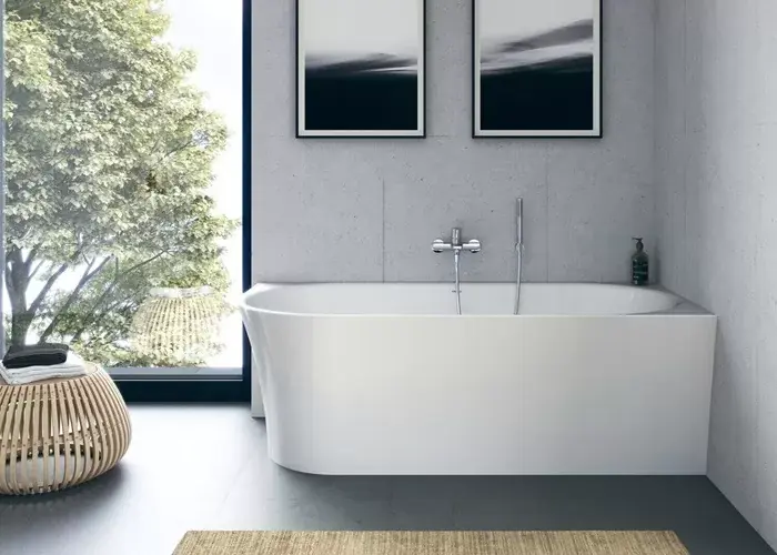 Preț promoțional Cada de baie freestanding, 170x80 cm, montaj dreapta, acryl alb, Duravit DuraSenja 700581000000000