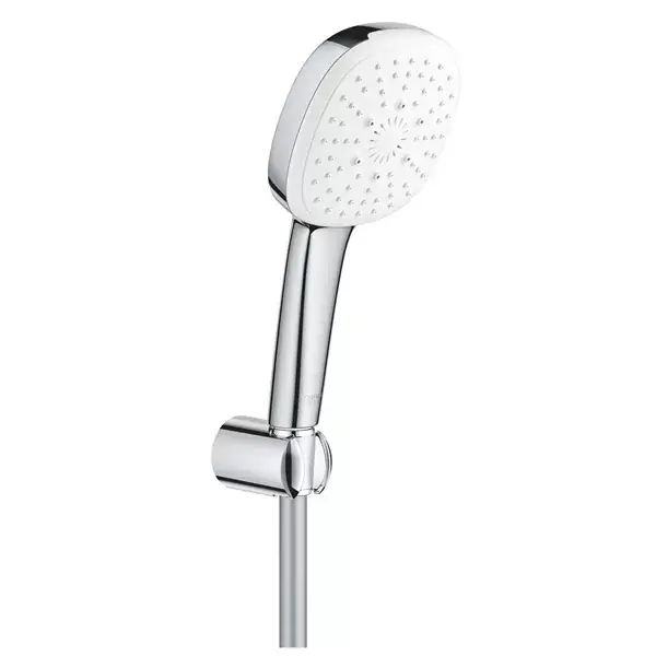 Set de dus cu para de dus 3 Jet, furtun si suport fix, crom, Grohe Tempesta Cube 110 27588003 Ofertă