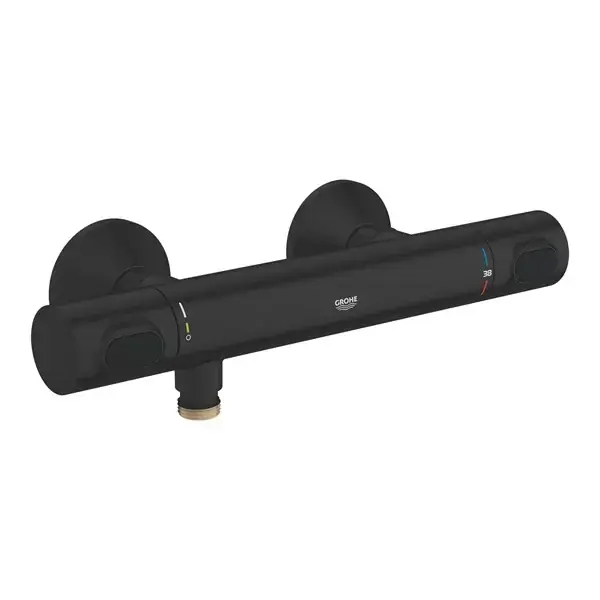 Baterie de dus termostatata, fara set de dus, negru mat (matt black), Grohe Grohtherm 500 347932430 Vezi acum