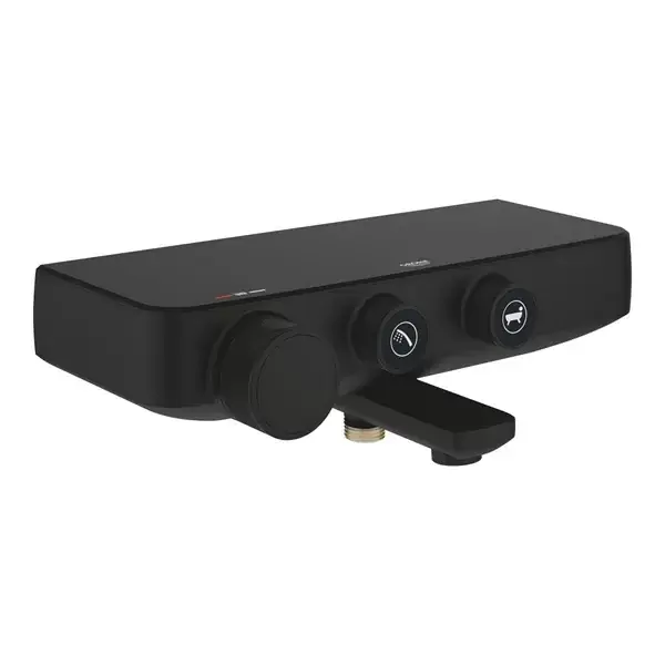 Ieftin Baterie cada dus termostatata, fara set de dus, negru (phantom black), Grohe Grohtherm SmartControl 102168KF00