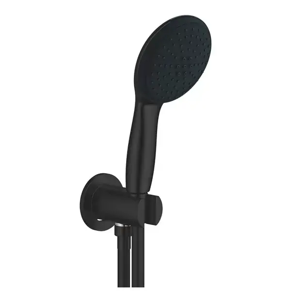 Set de dus cu para de dus 2 Jet, furtun si suport fixfit, negru mat (matt black), Grohe Tempesta 110 264062433 Reducere extra