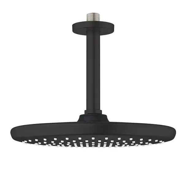 Discount Set de dus cu para fixa cu brat montat in tavan 142, negru mat (matt black), Grohe Tempesta 250, 1 Jet 266692430
