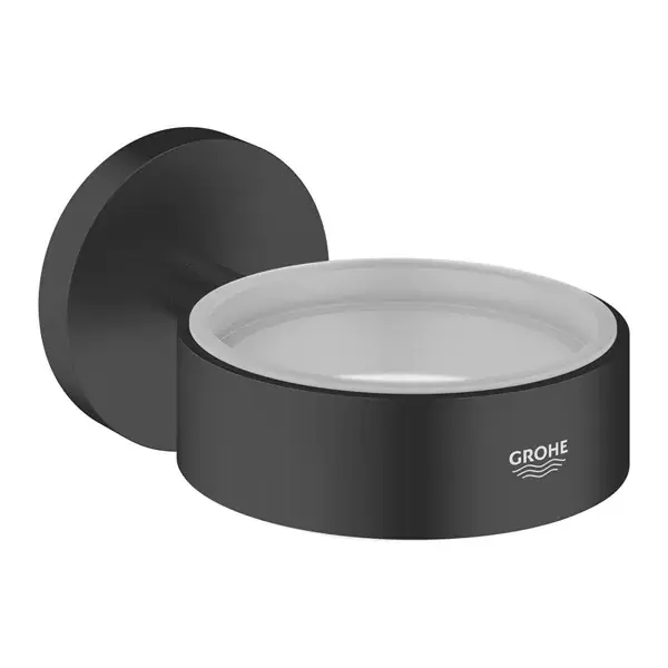 Suport pentru pahar sau savoniera, negru (phantom black), Grohe Essentials 1024662430 Preț promoțional