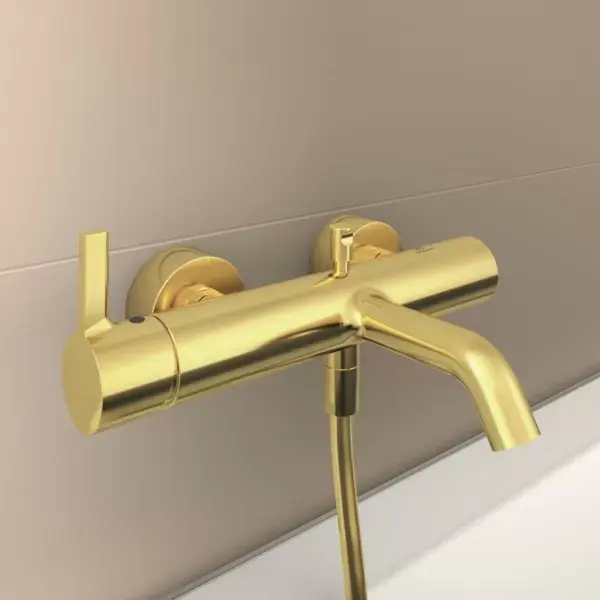 Baterie cada dus monocomanda, fara set de dus, auriu mat (brushed gold), Ideal Standard Joy BC786A2 Preț mic