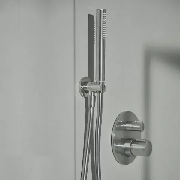 Popular Baterie de dus termostatata, incastrata rotunda, gri metalic (silver storm), Ideal Standard Ceratherm Navigo A7295GN