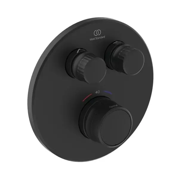 Vezi acum Baterie cada dus termostatata, incastrata rotunda, negru mat, Ideal Standard Ceratherm Navigo A7296XG