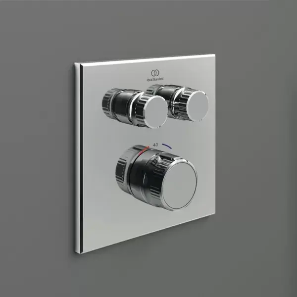 Baterie cada dus termostatata, incastrata patrata, crom, Ideal Standard Ceratherm Navigo A7302AA Discount