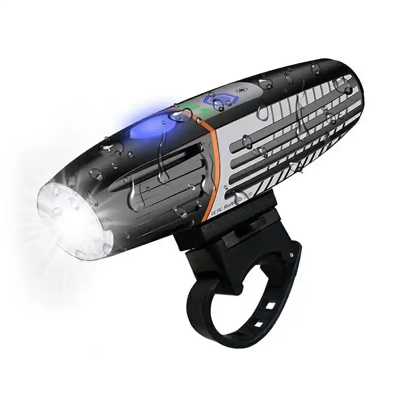Plată securizată Lampa LED pentru bicicleta, reincarcabila USB, rezistenta la apa, 2200 mAh, autonomie pana la 15 ore