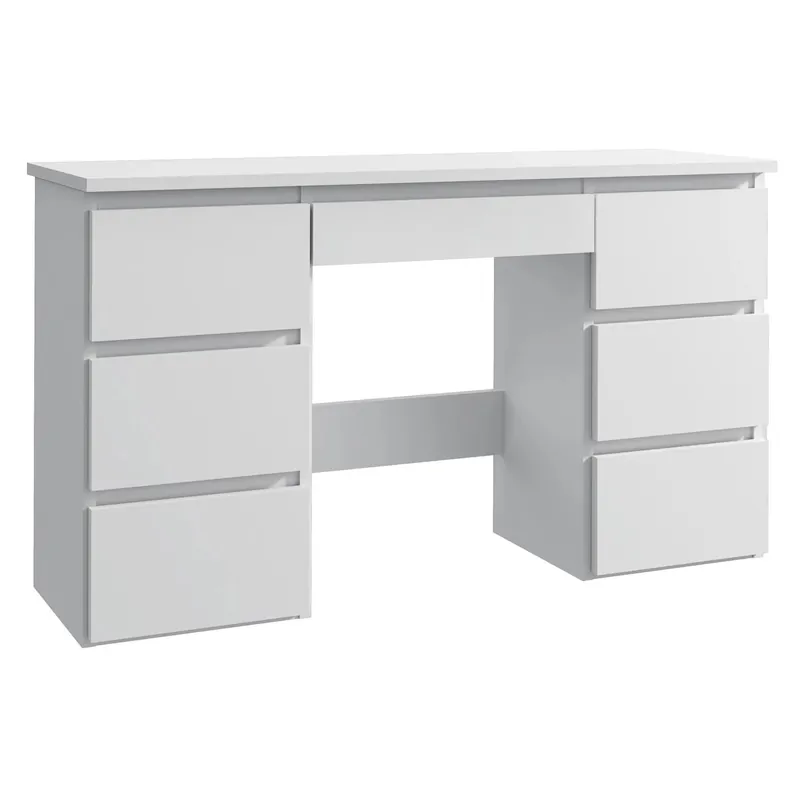 Preț mic Birou cu 7 sertare Beta 4 120x43x75 cm, design minimalist, alb