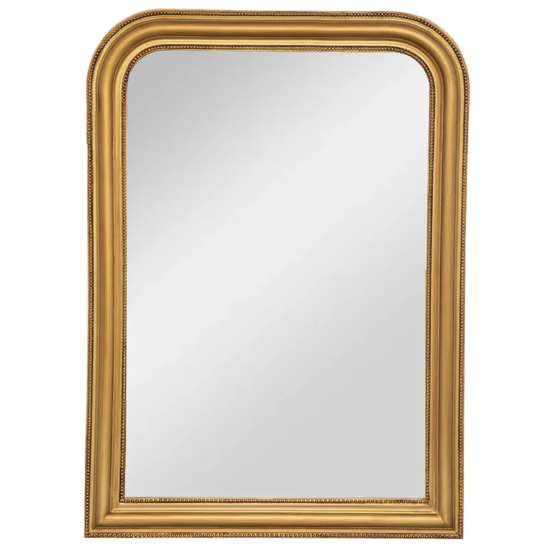 Expediere rapidă Oglinda decorativa verticala Atmosphera Adele cu rama din lemn bej, 74×104 cm