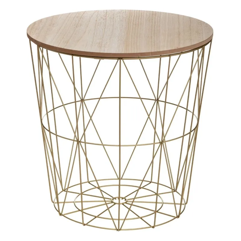 Noutate Masuta cafea rotunda Atmosphera Kumi, 40×41 cm, auriu