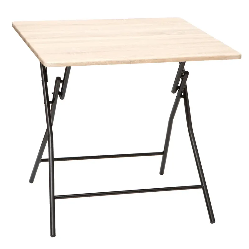 Masa pliabila 5Five patrata pentru 4 persoane, MDF si otel, 80x80x75 cm, bej Noutate