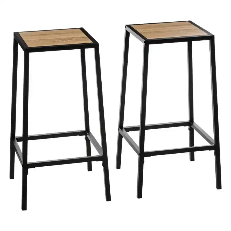 Vezi acum Set 2 scaune bar 5Five Aliaj din otel, 32x32x71 cm, negru