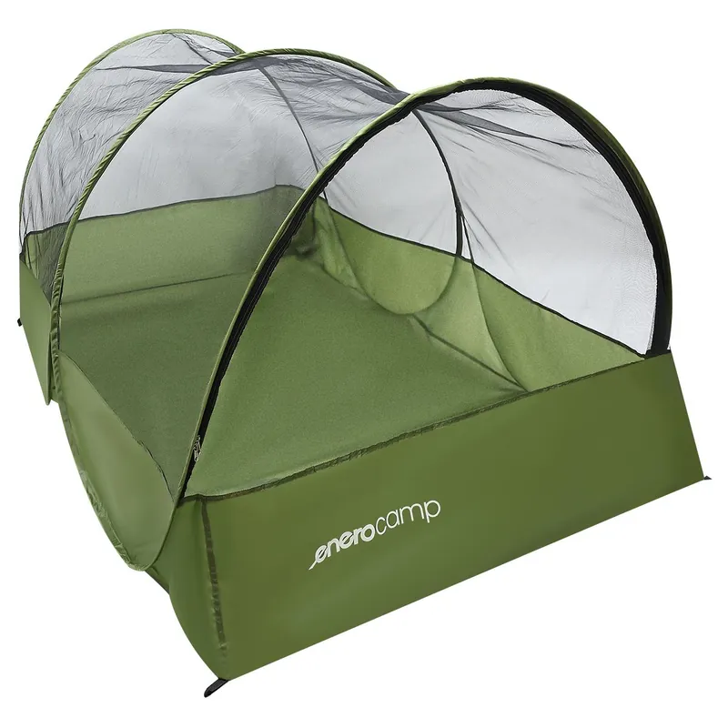 Ofertă de sezon Cort cu plasa anti-insecte autoexpandabil, pentru plaja sau camping, 190x120x95 cm, verde