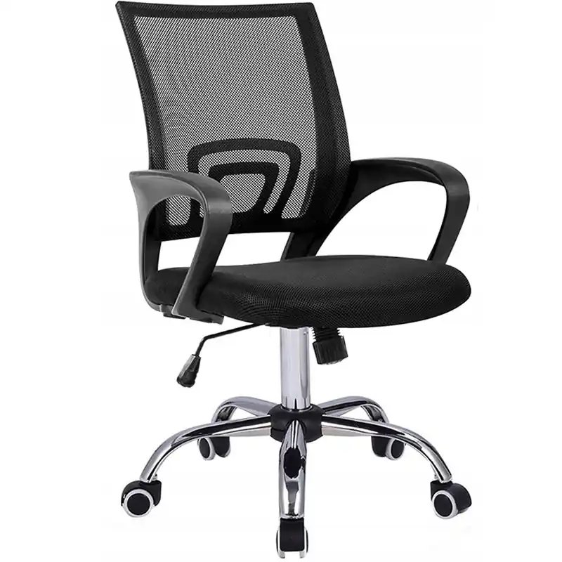 Scaun birou reglabil, ergonomic, cu brate, 87-96x54x59 cm, negru Preț redus