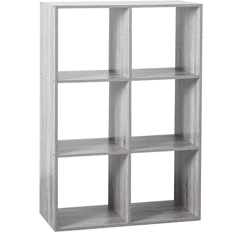 Etajera 5Five Mix n’Modul cu 6 compartimente, PAL, 68x32x101 cm, gri Mai ieftin