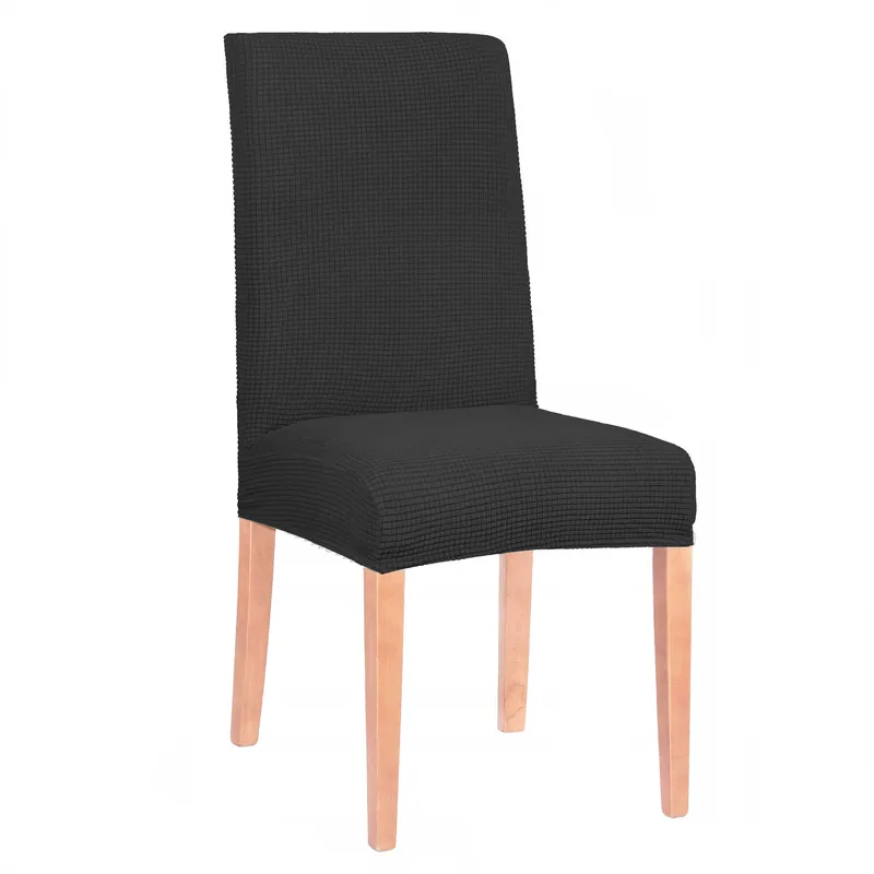 Husa universala pentru scaun, marime universala, poliester si spandex, 45 cm x 60 cm, negru Ultima șansă