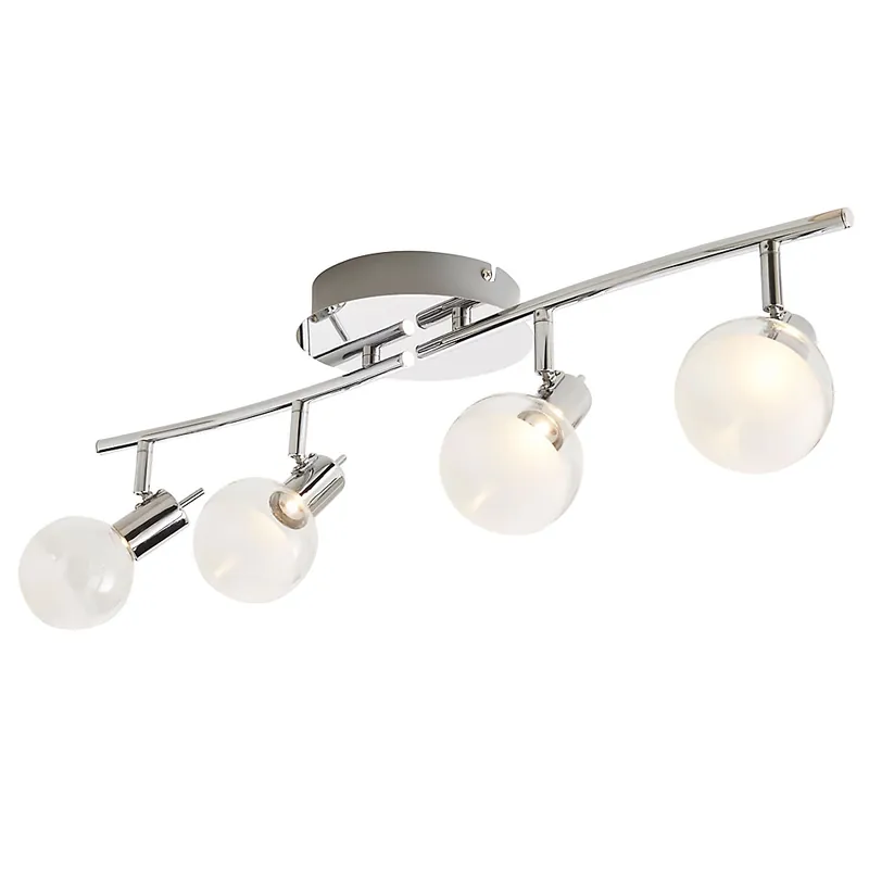 (DL) Plafoniera tip spot Sersimo Panaka, LED, 4x5W, metal si sticla Plată sigură