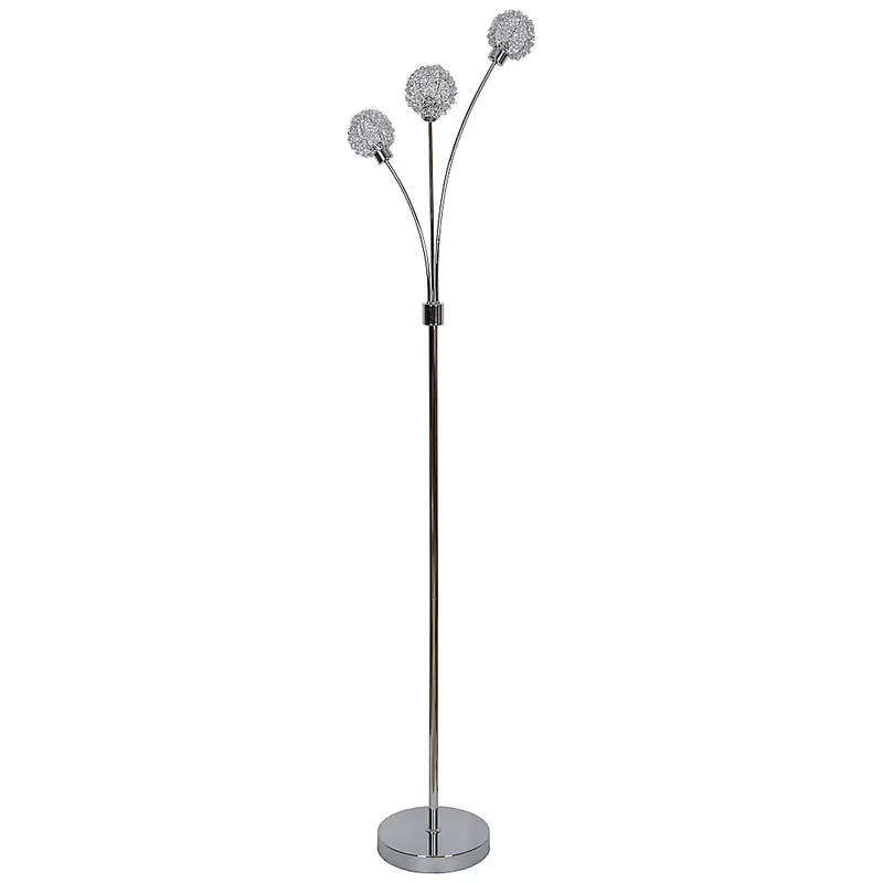 Ofertă limitată Lampadar Sersimo Phadras, din metal cromat, 3x40W, soclu G9, 172cm, argintiu