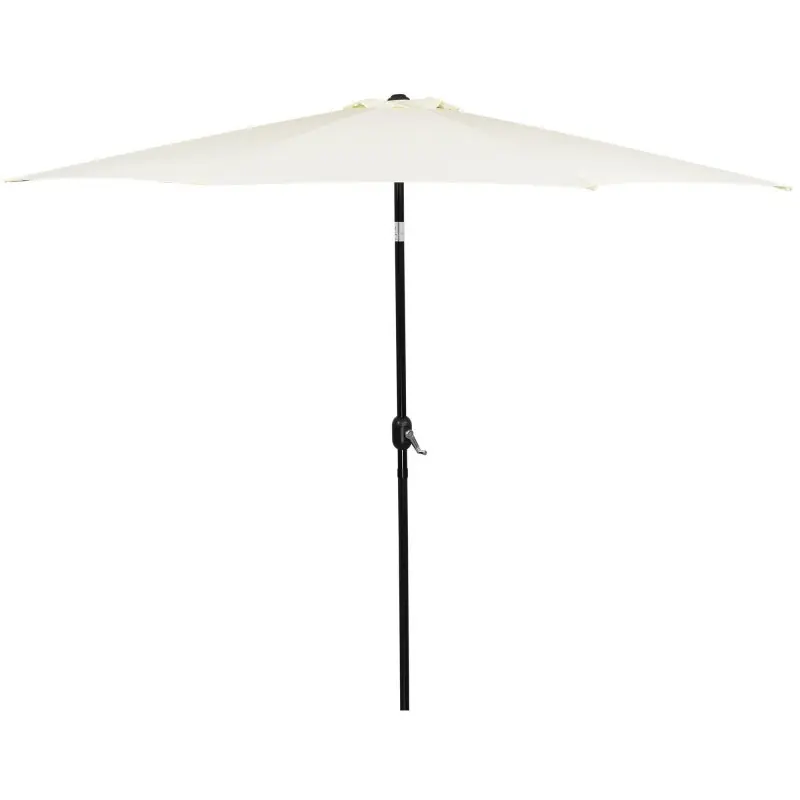Livrare rapidă Umbrela terasa gradina, cu manivela si inclinare, GU17, diametru 300cm, Crem