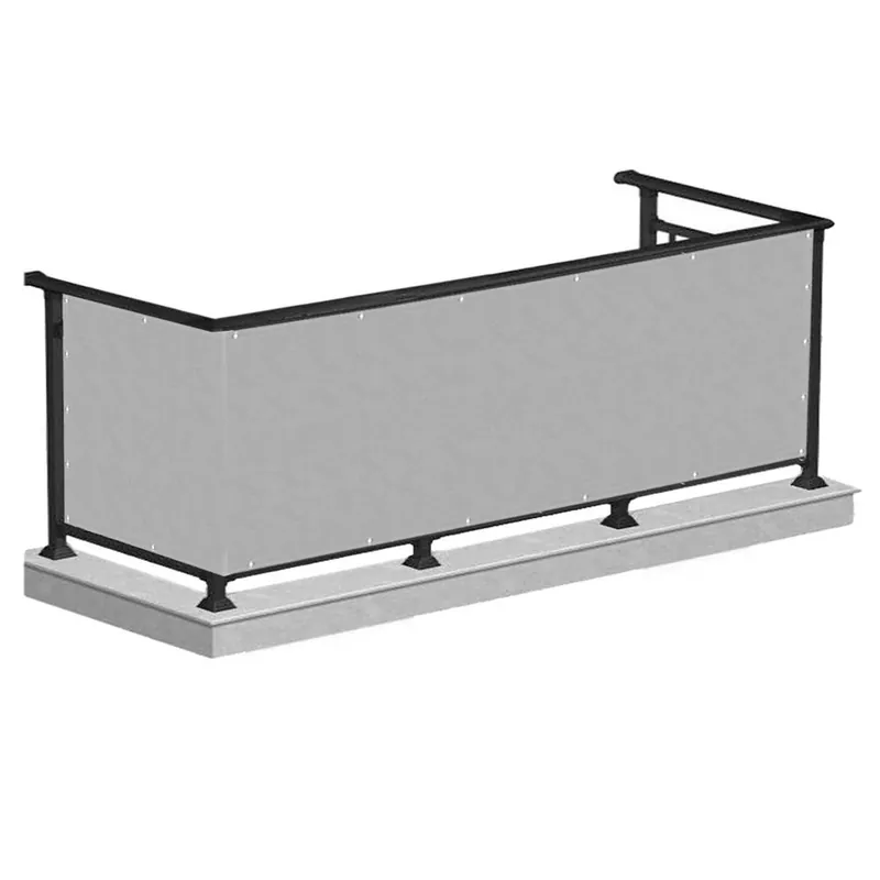 Ieftin Paravan de balcon impermeabil poliester, 90x500cm, gri