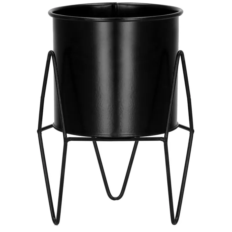 (DL) Suport ghiveci metalic negru GA162, inaltime 19cm Noutate