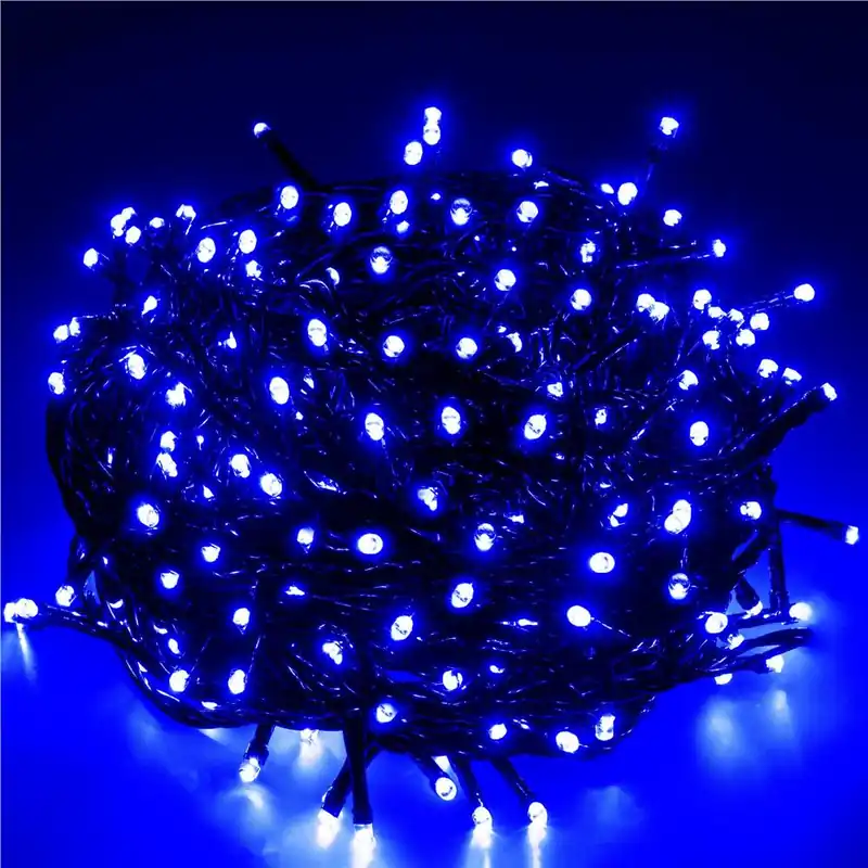 Ofertă exclusivă Instalatie luminoasa LED albastra pentru brad sau exterior, 500 LED-uri, 40 m, IP44, conectabila