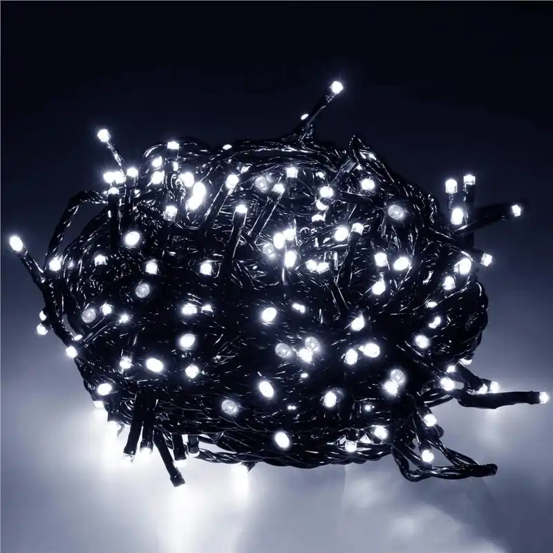 Instalatie lumini pentru bradul de Craciun, 25,5 metri, 400 LED-uri, alb Preț redus