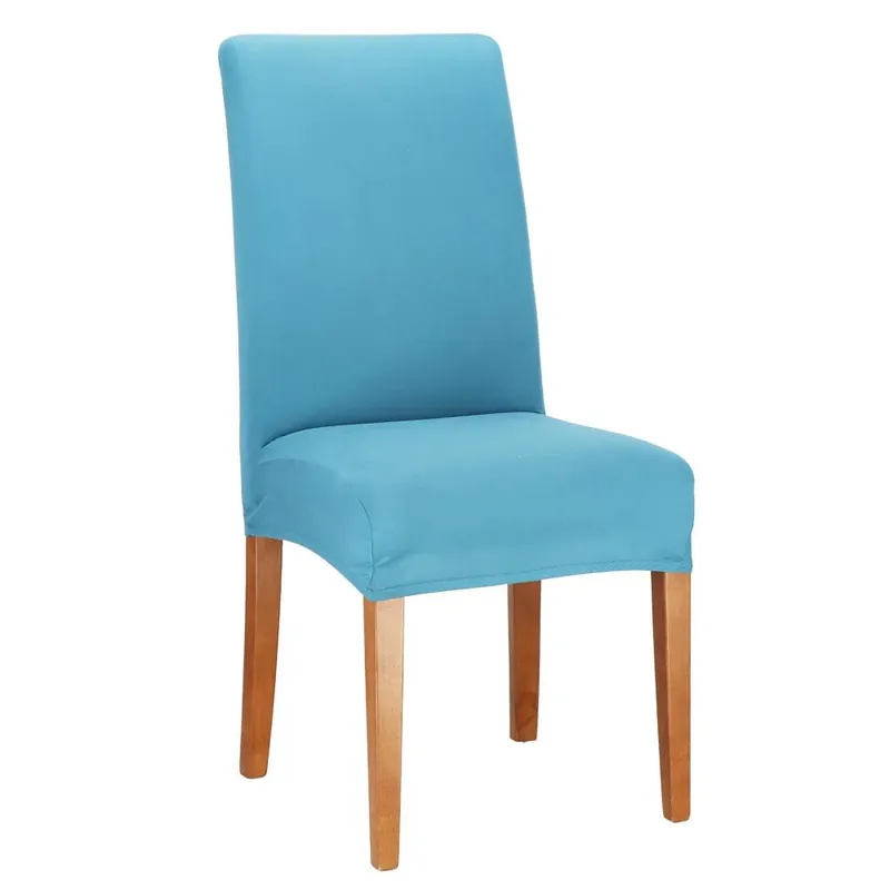 Husa pentru scaun, marime universala, poliester si spandex, albastru deschis Popular