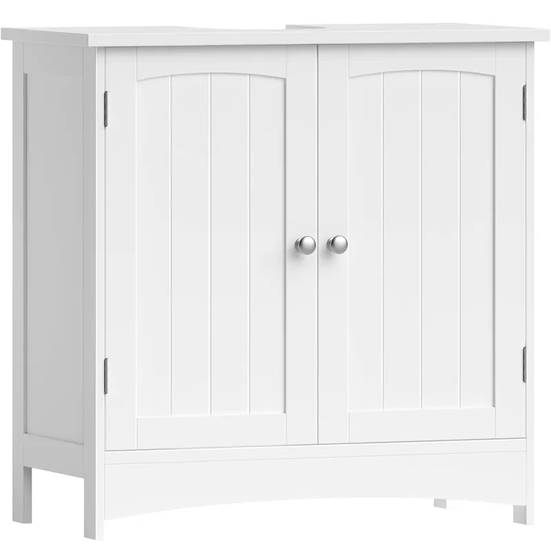 VASAGLE Dulap baie baza lavoar, cu 2 usi, 2 rafturi, alb 60x60x30 cm, alb Doar azi