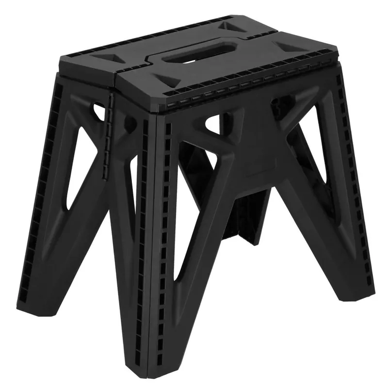 Preț promoțional Scaun inaltator multifunctional tip scara, 150 kg, compact, cu maner, 38x25x34 cm, negru