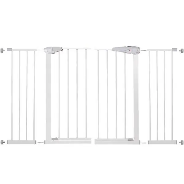 Poarta de siguranta Safety Gate pentru scari, ajustabila 132-141 cm, din otel, alba Discount