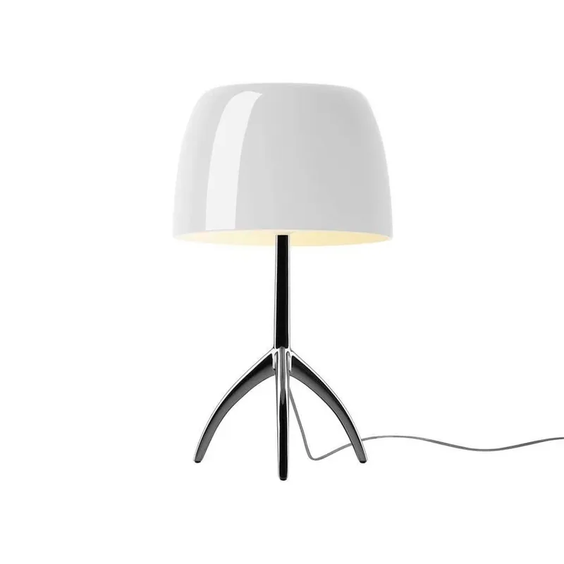 Mai ieftin Lampa de masă Lumiere Grande, crom/alb, 45 cm - Foscarini