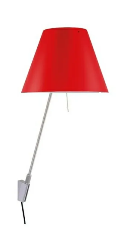 Cumpără online Costanzina Aplică de Perete Aluminium cu Primary Red - Luceplan