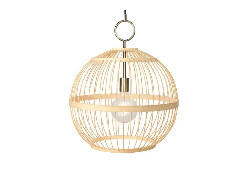 Discount Lampă suspendată Stockholm Nordic, Ø 50 cm, lemn - Halo Design