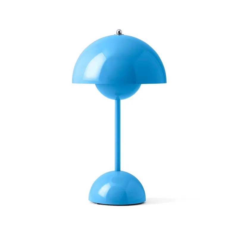Lampa de masă cu baterie LED Flowerpot VP9, albastru deschis - &TRADITION Livrare expres