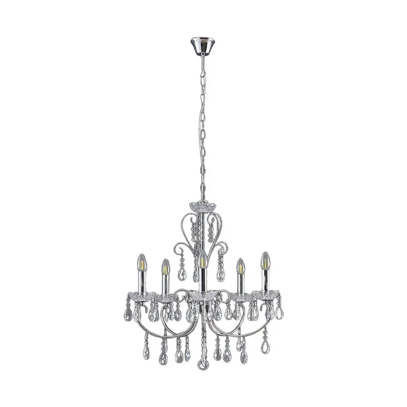 Lichidare de stoc Solveig 5 Lustră Pendul Chrome/Clear - Lucande