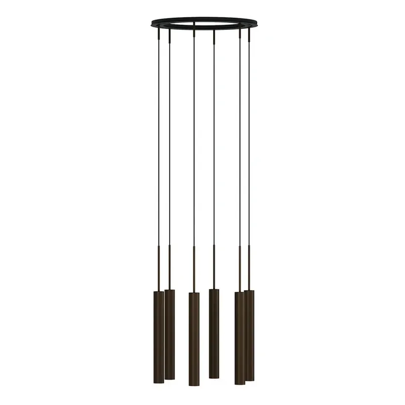Lampă suspendată tubulară, 6 becuri, inel, bronz - Audo Copenhagen Cel mai bun preț