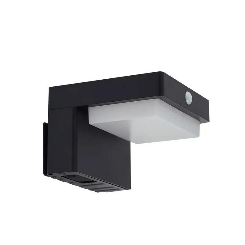 Reducere specială Eleazer LED Celulă solară Aplică de Perete w/Senzor Negru - Lindby